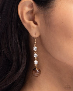 Paparazzi Classy Cadence - Brown Earring