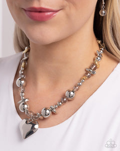 Paparazzi Glistening Gossip - Silver Necklace