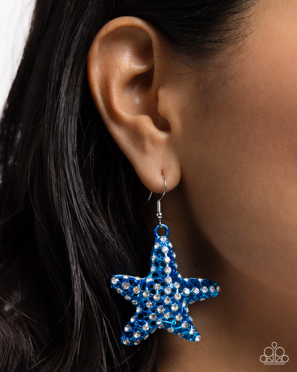 Paparazzi Skilled Starfish - Blue Earring