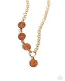 Paparazzi Savory Stone - Brown Necklace