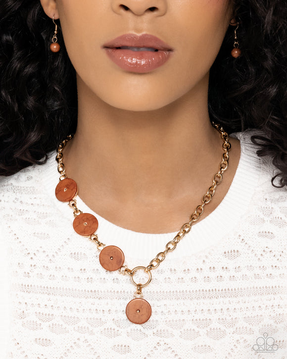 Paparazzi Savory Stone - Brown Necklace