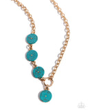 Paparazzi Savory Stone - Gold Necklace