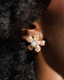 Paparazzi Chiseled Casino - Brown Earring