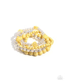 Paparazzi Rosy Retrospection - Yellow Bracelet