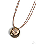 Paparazzi Duchess Disc - Brass Necklace