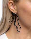 Paparazzi Trendy Tapestry - Black Earring