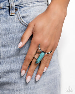 Paparazzi Longhorn Luxe - Blue Ring