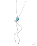 Paparazzi Focused Flutter - Blue Necklace