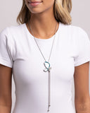 Paparazzi Focused Flutter - Blue Necklace