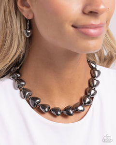 Paparazzi Hello Heartstrings - Black Necklace