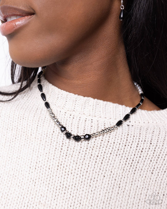 Paparazzi Dainty Diversity - Black Necklace