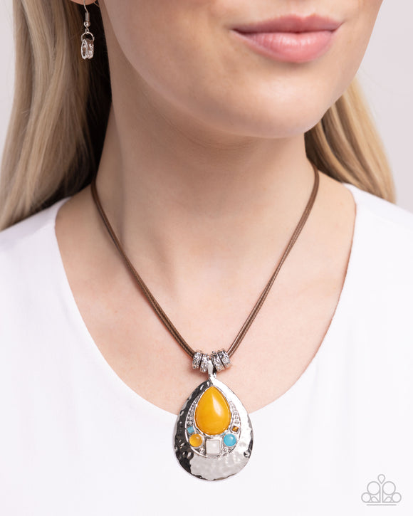 Paparazzi Admirably Artisan - Yellow Necklace