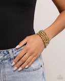 Paparazzi Refined Reality - Green Bracelet