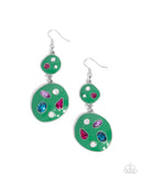 Paparazzi Gallery Genius - Green Earring