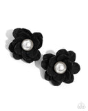 Paparazzi Blooming Backdrop - Black Earring