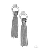 Paparazzi Softly Streamlined - Silver Earring