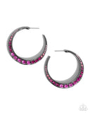 Paparazzi Embedded Edge - Pink Earring