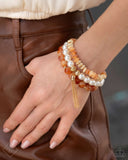 Paparazzi Marbled Mirage - Orange Bracelet