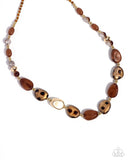 Paparazzi Spotted Safari - Brown Necklace