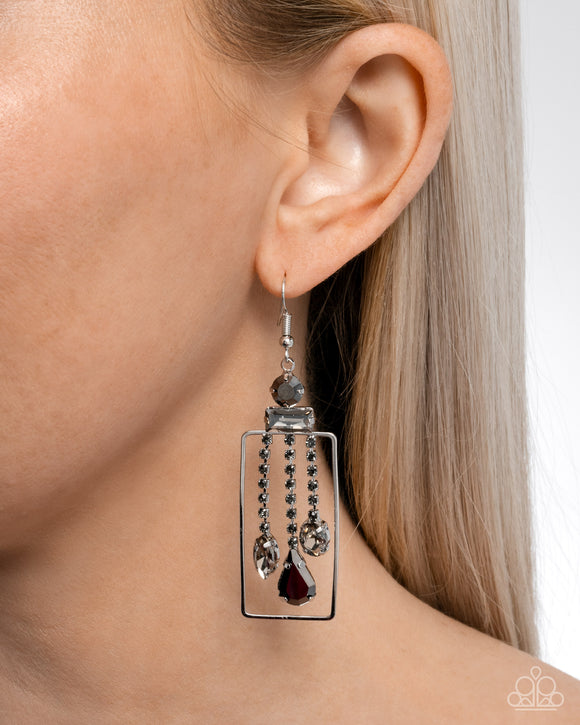 Paparazzi Framed Feature - Silver Earring