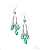 Paparazzi Winged Wardrobe - Green Earring