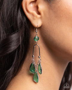 Paparazzi Winged Wardrobe - Green Earring