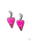 Paparazzi Glossy Goodwill - Pink Earring