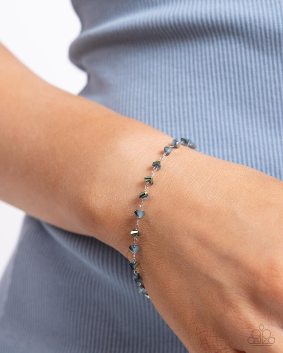 Paparazzi Chiseled Character - Blue Bracelet