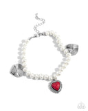 Paparazzi Heart-struck Haven - Red Bracelet