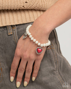 Paparazzi Heart-struck Haven - Red Bracelet