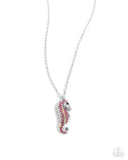 Paparazzi Seahorse Sailor - Pink Necklace