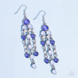 Paparazzi Cascading Clarity - Blue Earring