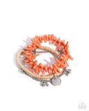 Paparazzi Coastal Collection - Orange Bracelet