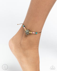 Paparazzi Break the SHELL - Yellow Anklet