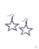 Paparazzi Streamlined Stars - Blue Earring