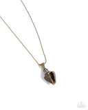 Paparazzi Conch Confidence - Brass Necklace