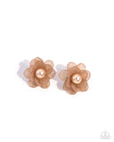 Paparazzi Blooming Backdrop - Brown Earring