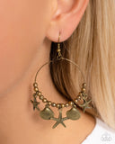 Paparazzi Coastal Conversation - Brass Earring