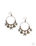 Paparazzi Coastal Conversation - Brass Earring
