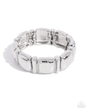 Paparazzi Textured Tranquility - Silver Bracelet