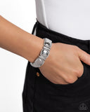 Paparazzi Textured Tranquility - Silver Bracelet