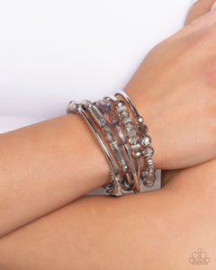 Paparazzi Sassy Stack - Silver Bracelet