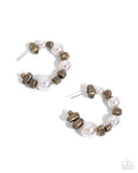 Paparazzi Playful Pearls - Brass Earring