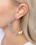 Paparazzi Aerial Allegiance - Pink Earring