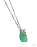 Paparazzi Sea Glass Stash - Green Necklace