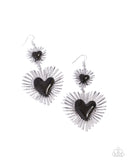 Paparazzi Sunburst Sweethearts - Black Earring