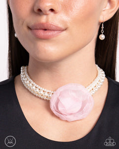 Paparazzi Radiant Rosette - Pink Necklace