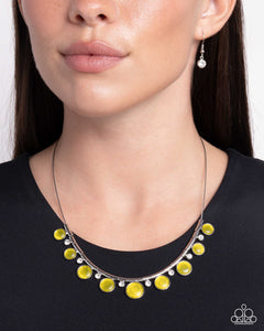 Paparazzi Meticulous Majesty - Yellow Necklace