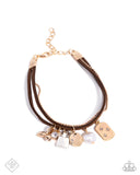 Paparazzi Serendipitous Suede - Brown Bracelet