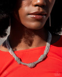 Paparazzi Copious Command - Silver Necklace